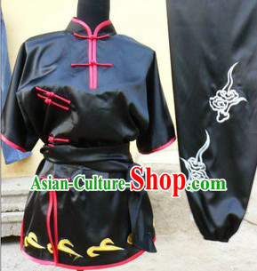 Traditional Chinese Black Silk Tai Chi Uniforms