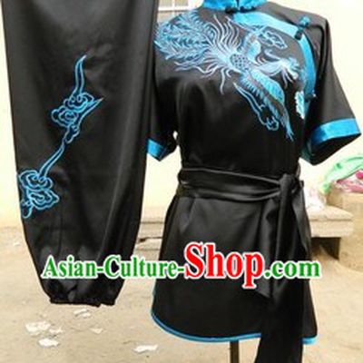 Traditional Chinese Long Fist Embroidered Phoenix Kung Fu Competition Uniforms