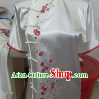Traditional Chinese Plum Blossom Silk Kung Fu Shirt and Pants