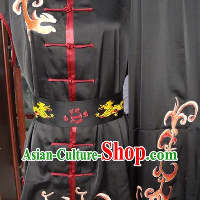 Traditional Chinese Black Dragon Martial Arts Wushu Clothes