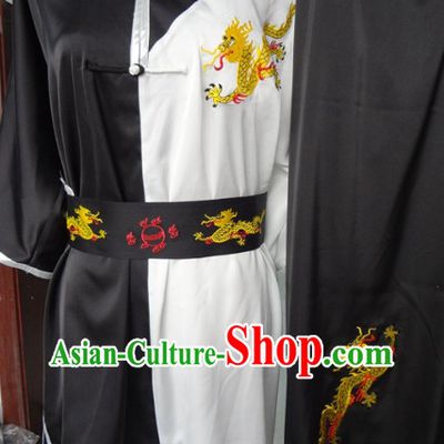 Traditional Chinese Black and White Dragon Martial Arts Wu Shu Dresses