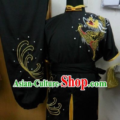 Traditional China Dragon Short Sleeves Kung Fu Uniforms for Men