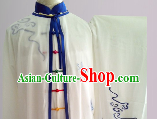 Traditional Chinese Long Sleeves Embroidered Kung Fu Clothing