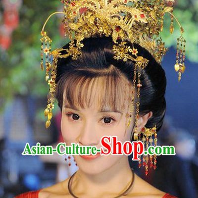 Traditional Chinese Tang Dynasty Empress Hairpins and Accessories Complete Set