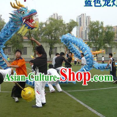Happy Celebrations 18 Meters Blue Dragon Dance Costume Complete Set