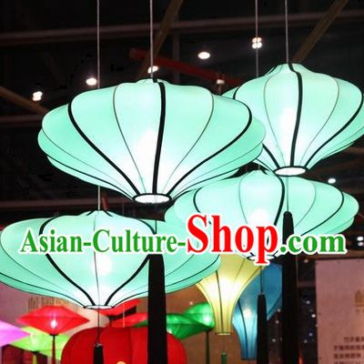Traditional Chinese Blue Handmade Hanging Palace Lantern