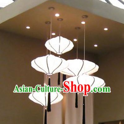 Traditional Chinese White Handmade Hanging Palace Lantern