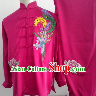 Traditional Chinese Phoenix Embroidery Tai Chi and Martial Arts Competition Outfit for Women