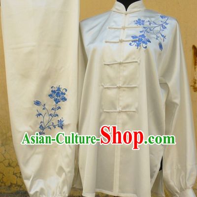 Chinese Flower Embroidery Tai Ji and Martial Arts Competition Suit