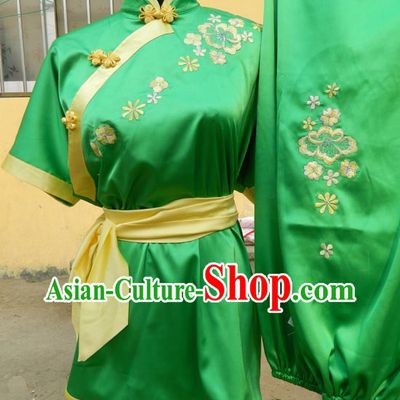 Green Chinese Kung Fu Martial Arts Clothing for Women