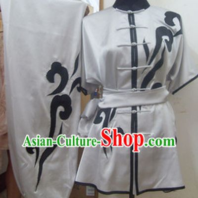 White Mandarin Martial Arts Taiji Uniforms and Belt