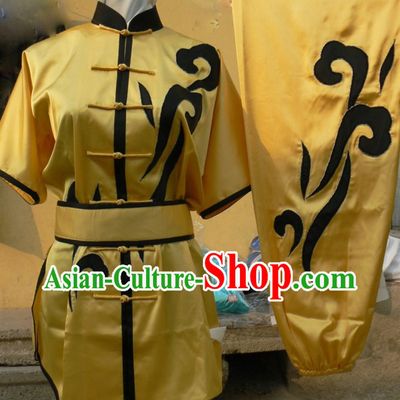 Yellow Mandarin Martial Arts Tai Ji Uniforms and Belt
