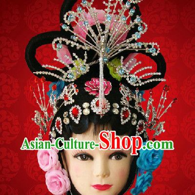 Chinese Classic Phoenix Coronet Hair Accessories and Long Wig