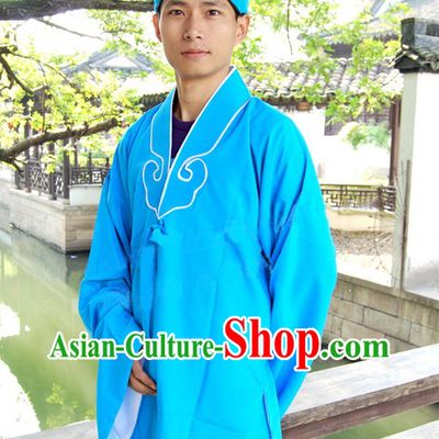 Ancient Chinese Servant Costume and Hat for Men