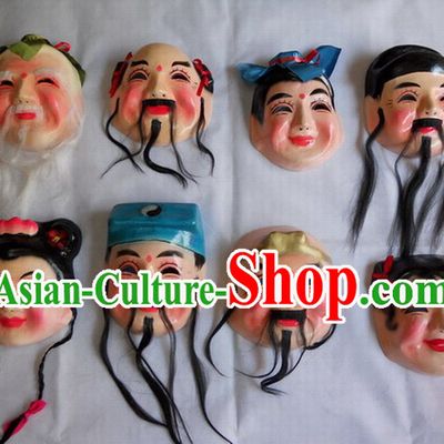 Ancient Chinese Legend Eight Immortals Laughing Masks for Performance and Parade