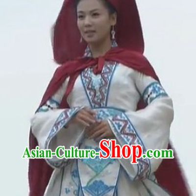 Traditional Chinese Goddess Matsu of the Sea Ma Zu Costumes and Hair Accessories Complete Set
