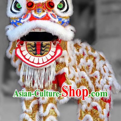 Supreme Mandarin Fut San Golden Lion Dancing Equipment Complete Set