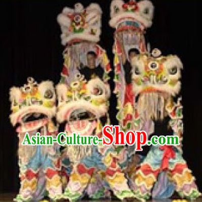 Chinese Classic Fo Shan Lion Dancing Costumes Five Set