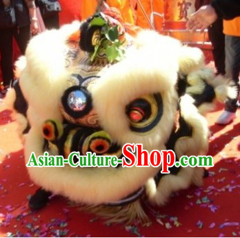 Supreme Competition and Celebration Long Wool Lion Dance Costumes Complete Set