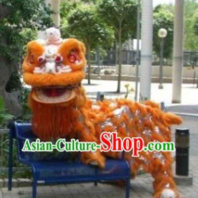 New York Orange Lion Dance Costumes Complete Set