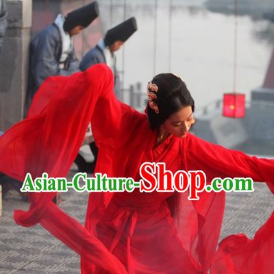 The Assassins Red Beauty Diao Chan Dancing Costume