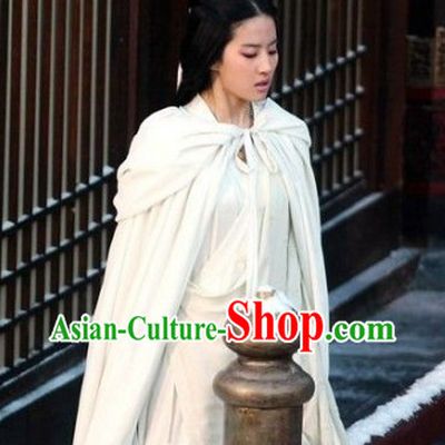 The Assassins Pure White Beauty Diao Chan Liu Yifei Cape and Clothes Set
