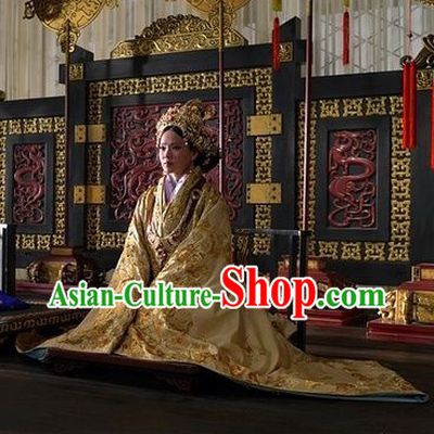 The Assassins Golden Han Empress Clothing and Hat Full Set