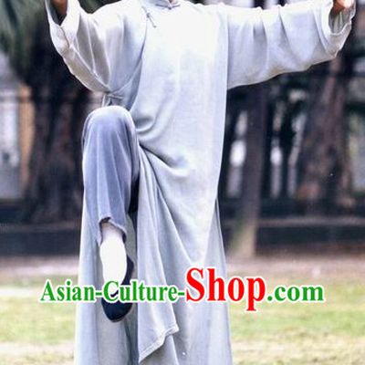 Mandarin Cotton Tai Ji Male Robe for Yip Men Master