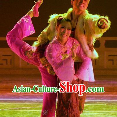 Shan Bei Shanxi Huang Tu Gao Pu Farmer Costumes and Village Girl Two Sets