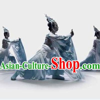 Wudang Mountain Tai Chi Performer Costume and Head Pieces for Men