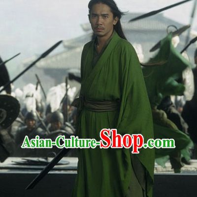 Liang Chaowei Tony Leung Chiu Wai Green Han Clothing in Film Hero