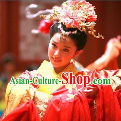 Ancient China Tang Dynasty Imperial Tai Ping Princess Gong Zhu Hair Accessories Set