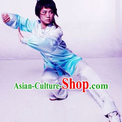 Colour Transition Martial Arts Silk Suit for Girls