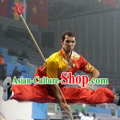 Red Silk Wushu Martial Arts Uniform