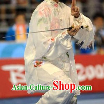 Hand Painted Tai Chi Championship Silk Uniform