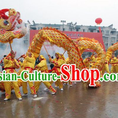 Beijing 2008 Olympic Games Chongqing Style Tongliang Dragon Dance Costume for 14 People