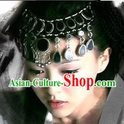 Ancient China Empress Black Female Forehead Hair Accessories