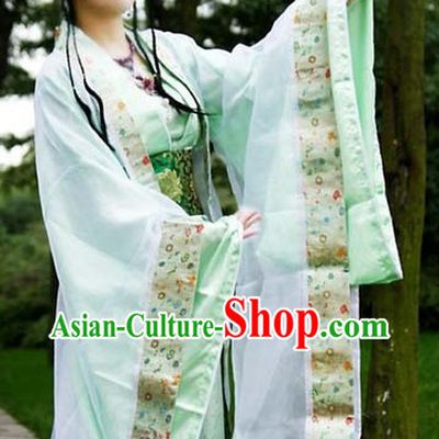 Green Ancient Chinese Tang Princess Clothes for Women