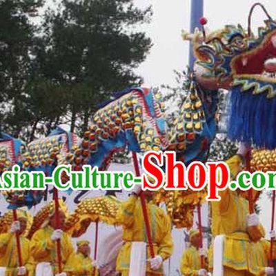 Blue Zhejiang Province Armor Dragon Dance Costume Prop for Adults