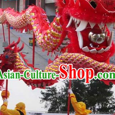 Red Zhejiang Province Armor Dragon Dance Costume Prop for Adults