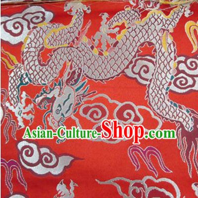 Red Dragon Tibetan Style Fabric