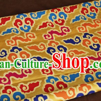 Yellow Traditional Chinese Tibetan Fabric