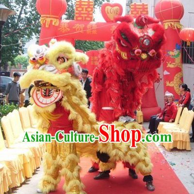 Traditional Chinese Wedding Lion Dance Prop Two Sets for Adults