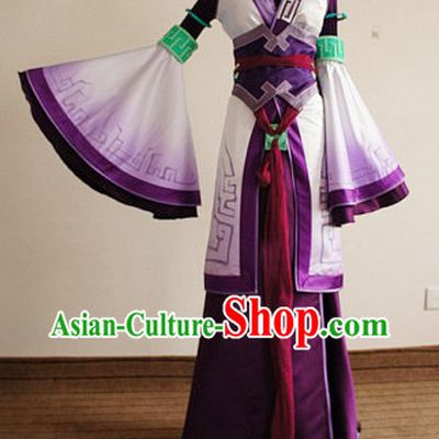 Ancient Chinese Swordswoman Cosplay Costumes Complete Set