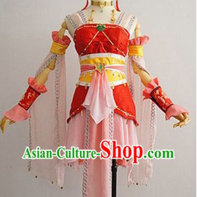 Ancient Chinese Beauty Cosplay Clothing and Accessories Complete Set