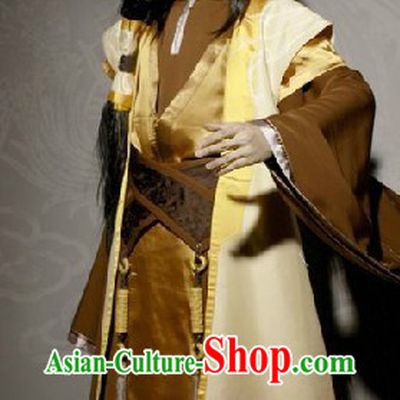 Ancient Chinese Swordsman Knight Cosplay Clothing Complete Set for Men