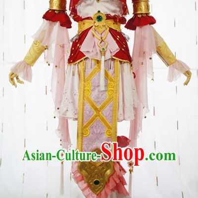Ancient Chinese Women Heroine Cosplay Clothing Complete Set