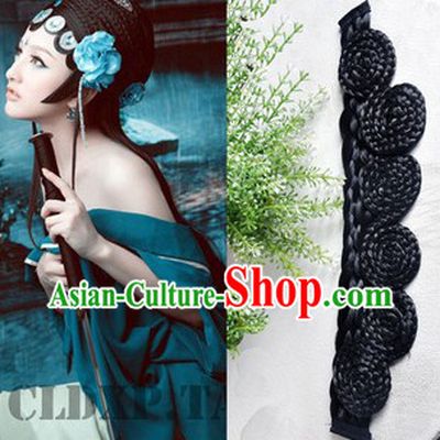 Chinese Classical Green Snake Lady Hair Bang Wig