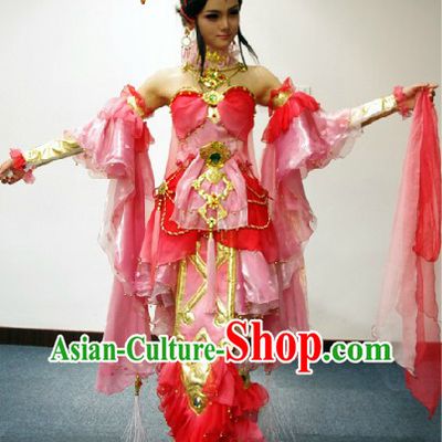 Ancient Chinese Princess Beauty Cosplay Costumes and Accessories Complete Set