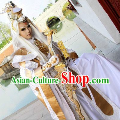 Ancient Chinese Dragon Hero Costumes and Accessories Complete Set